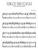 Téléchargez l'arrangement pour piano de la partition de Traditionnel-Rama-de-uma-oliveira en PDF